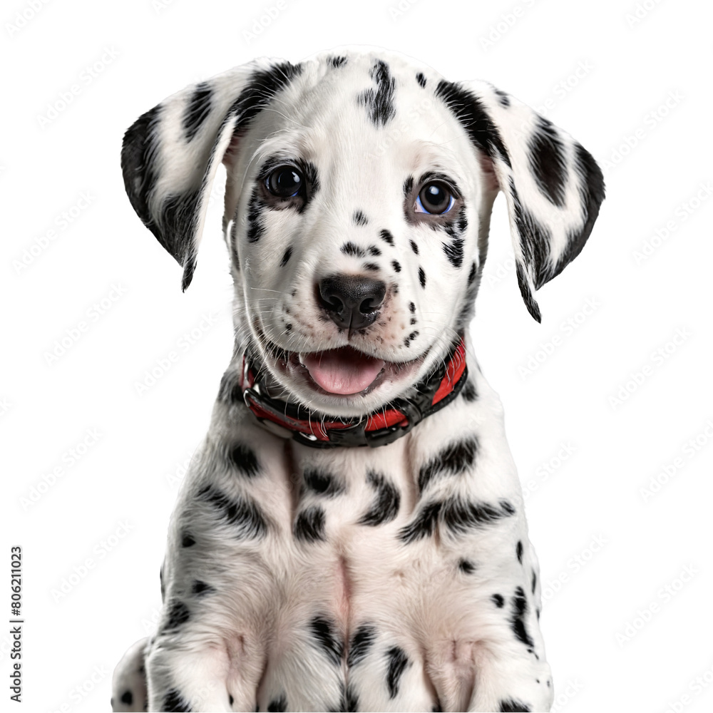 dalmatian dog puppy portrait isolated transparent