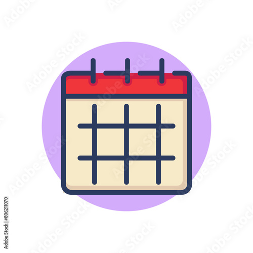 Calendar line icon. Organizer, schedule, agenda outline sign. Planning, appointment, reminder concept. Vector illustration, symbol element for web design and apps