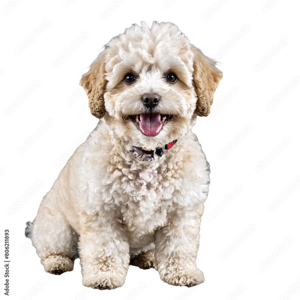 maltipoo dog puppy sitting isolated transparent