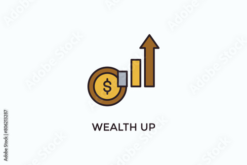 Wealth Up Vector Icon Or Logo Illustration