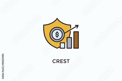Crest Vector Icon Or Logo Illustration