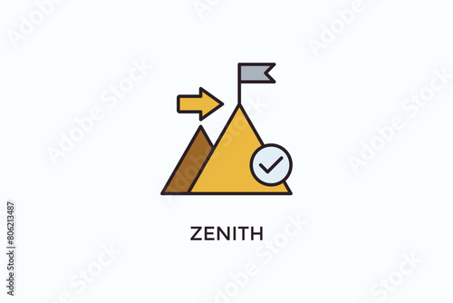 Zenith Vector Icon Or Logo Illustration