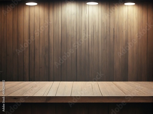 empty room with spotlights