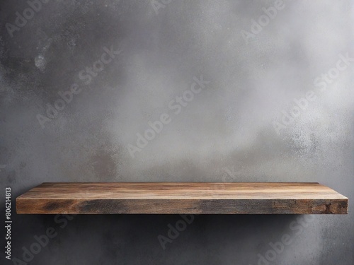 wooden shelf on wood background