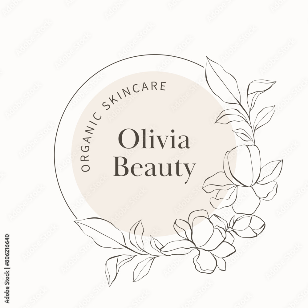 Obraz premium frame with flowers