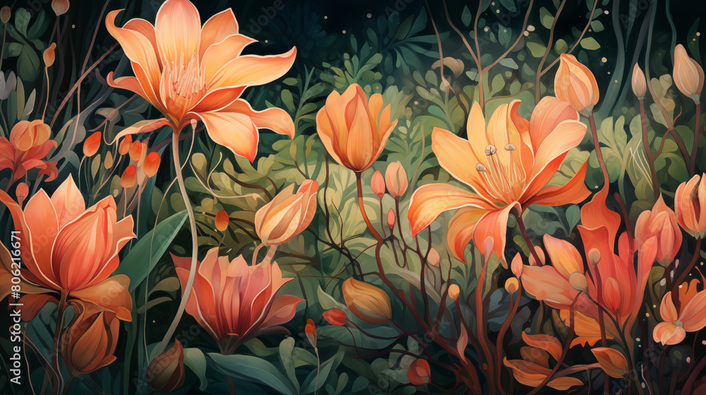 illustration colorfull flower background illustration colorfull flower background