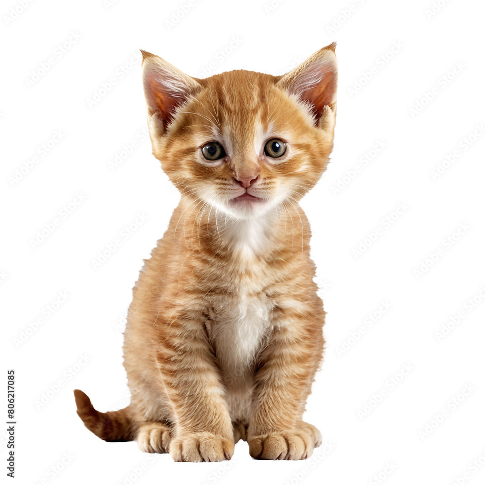 orange ginger cat kitten sitting isolated transparent photo orange ginger cat kitten sitting isolated transparent photo