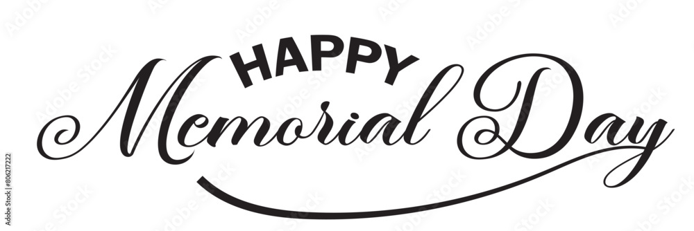 Naklejka premium happy memorial day national holiday sticker t-shirt vector illustration template design, happy memorial day t-shirt design. isolated on white background. EPS 10