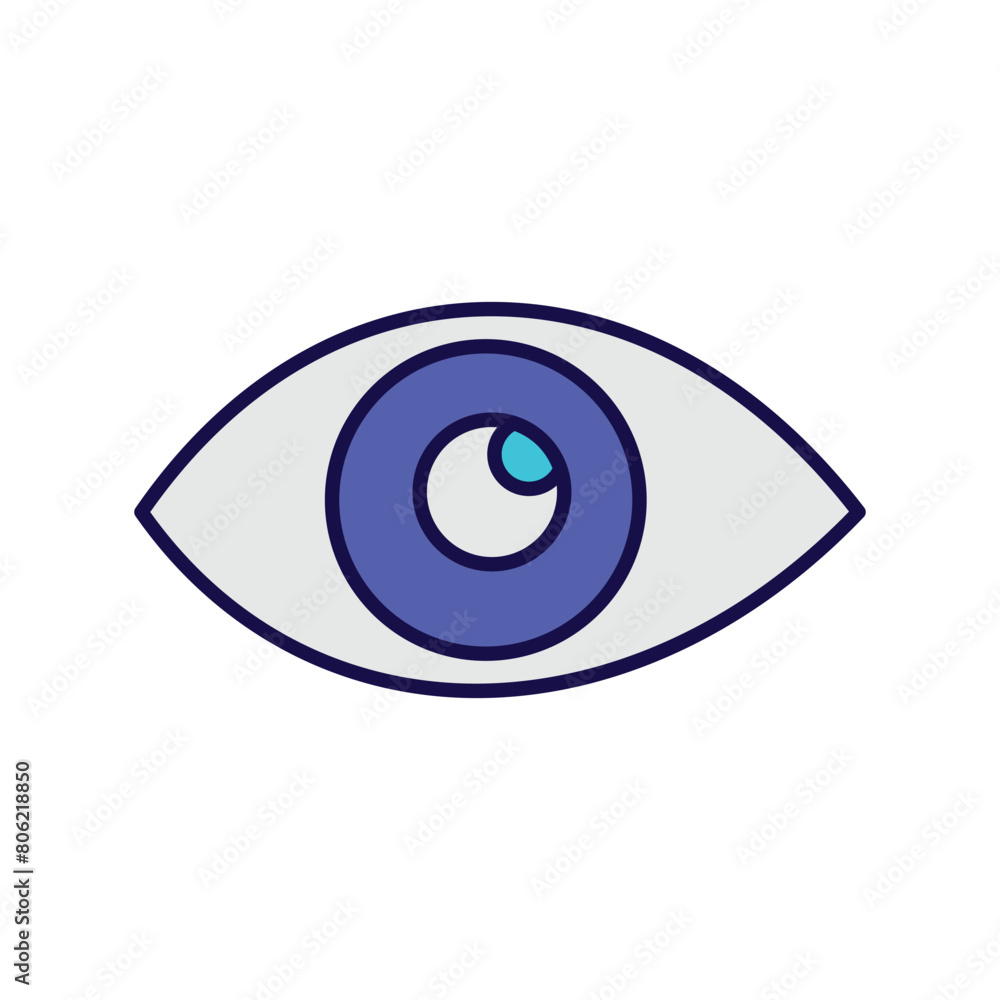 eye icon with white background vector stock illustration eye icon with white background vector stock illustration