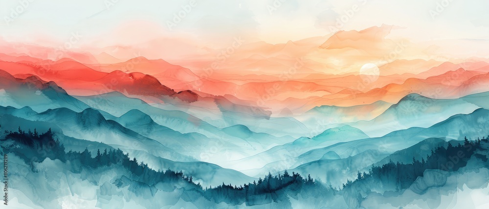 Fototapeta premium The summer scenery's abstract design forms a captivating surface akin to the earth's mountains, deserts, and rocky regions.