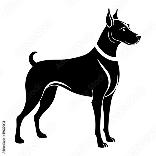 black silhouette of a dog