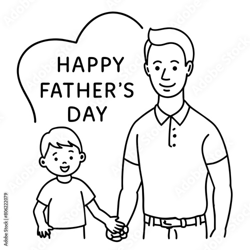 Child with his father father day Concept