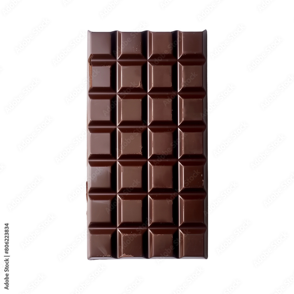 A chocolate bar isolated on a black background. A chocolate bar isolated on a black background.