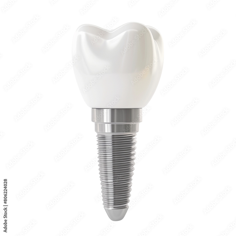 Dental implant. 3D illustration of a single dental implant. Dental implant. 3D illustration of a single dental implant.