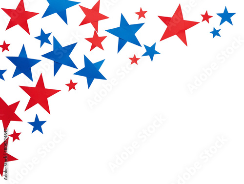 4th of July banner background isolated on transparent background