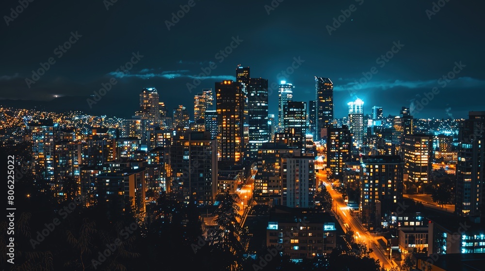 Night cityscape wallpaper