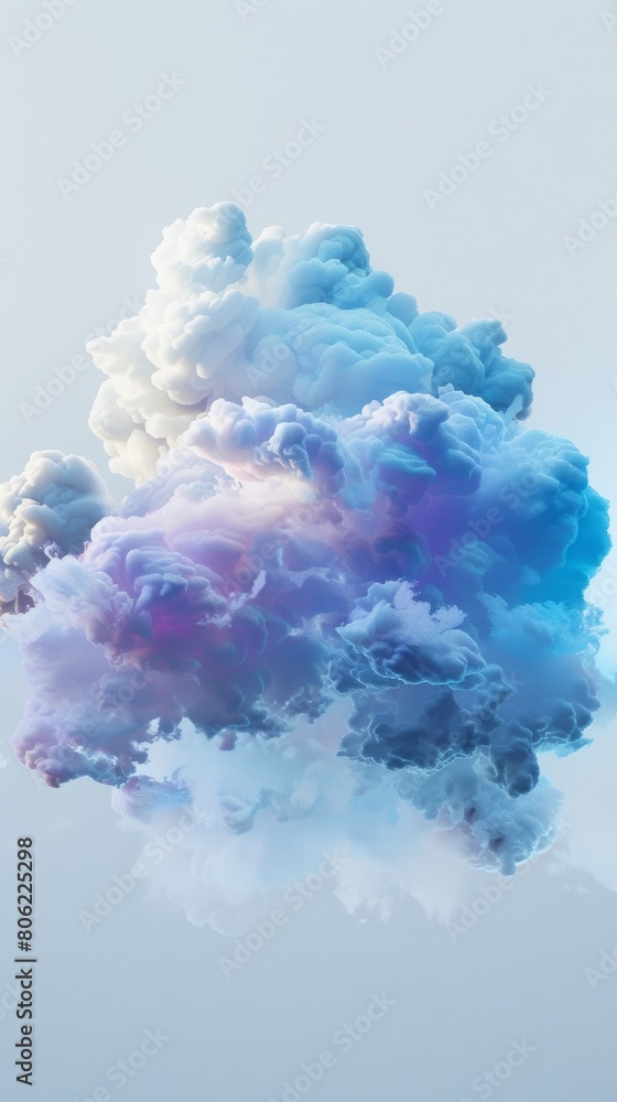 Fototapeta premium Colorful smoke on white background