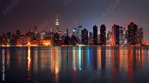 Night city landscape wallpaper © pixelwallpaper