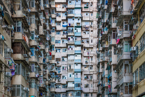Monster Building, The iconic architecture urban building in Hong Kong
