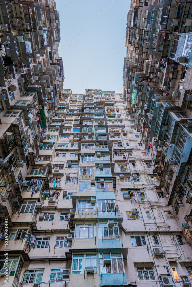 Monster Building, The iconic architecture urban building in Hong Kong