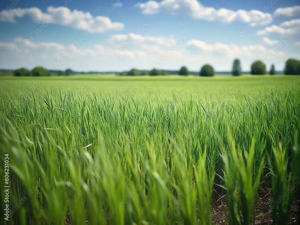 green field and blue sky green field and blue sky
