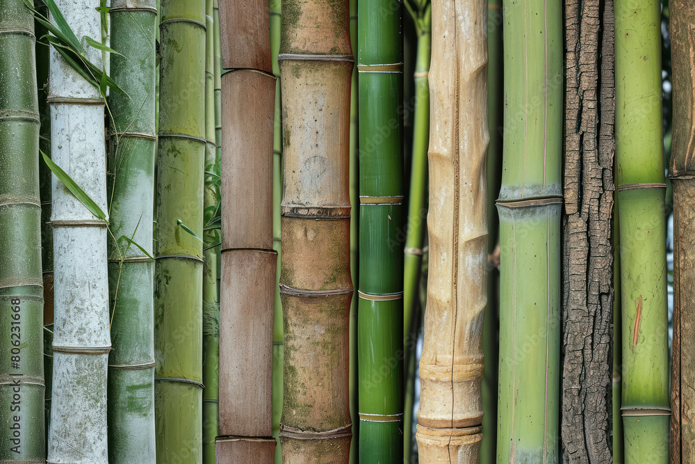 collage image of different species of bamboo in india collage image of different species of bamboo in india