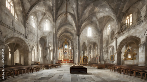 interior of the cathedral of st james country photo