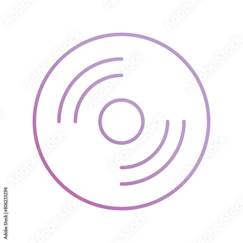 cd icon with white background vector stock illustration