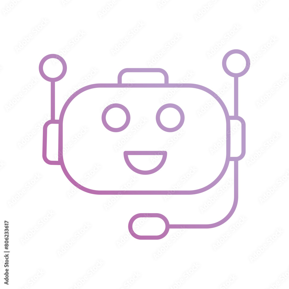chatbot icon with white background vector stock illustration chatbot icon with white background vector stock illustration