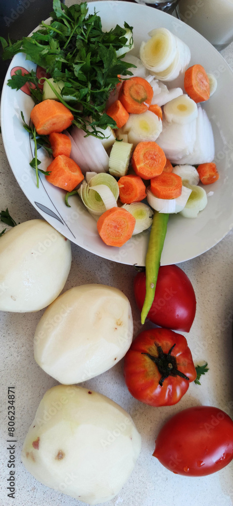 vegetable ingredients dish ready to cook vegetable ingredients dish ready to cook