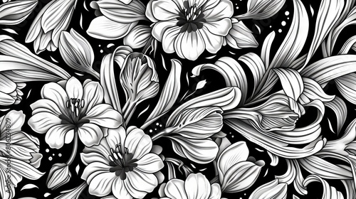 Wallpaper Mural Floral pattern background Torontodigital.ca