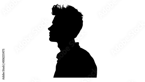 Silhouette of a Modern Young Man