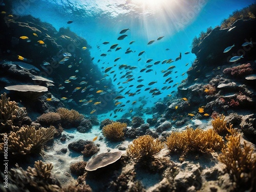 coral reef and fish