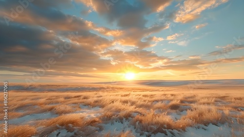 Timelapse of sunset over Canadian prairie with moving clouds and blue sky. Concept Timelapse Photography  Sunset  Canadian Prairie  Moving Clouds  Blue Sky