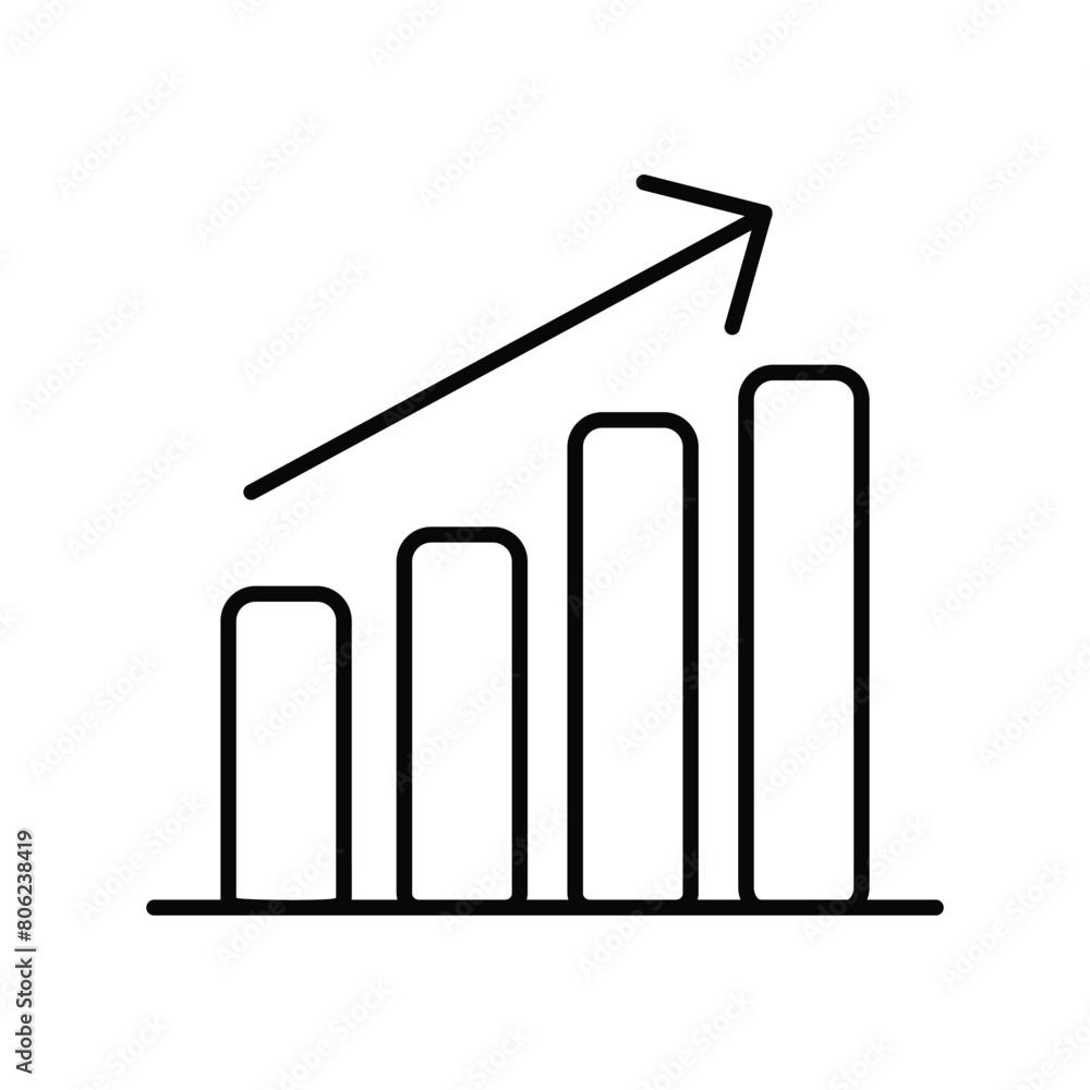 growth icon with white background vector stock illustration growth icon with white background vector stock illustration