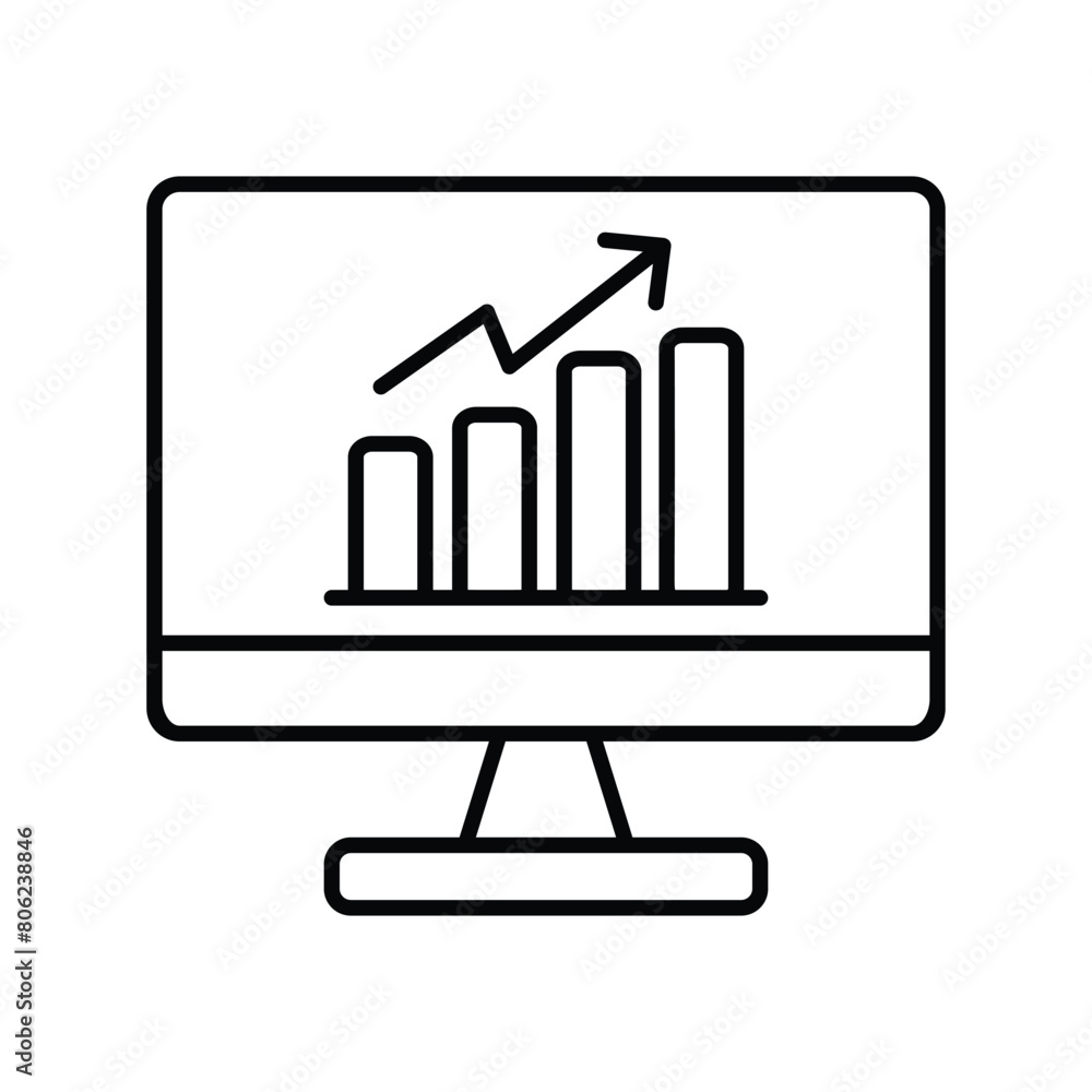 market research icon with white background vector stock illustration market research icon with white background vector stock illustration