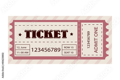 Ticket for movies, festival, cinema, theatre, circus and other events. 