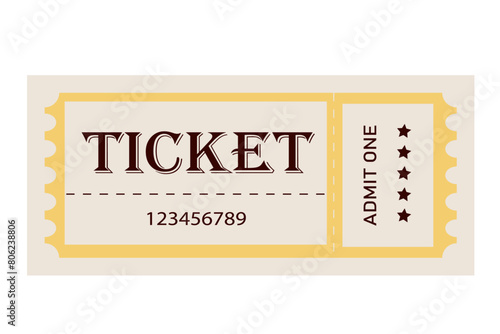 Ticket for movies, festival, cinema, theatre, circus and other events. 