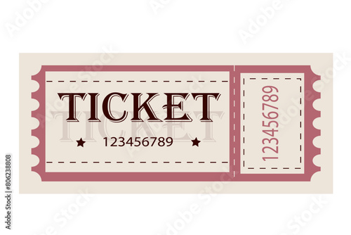 Ticket for movies, festival, cinema, theatre, circus and other events. 