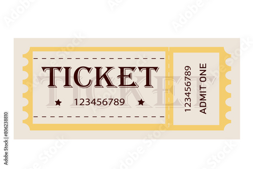 Ticket for movies, festival, cinema, theatre, circus and other events. 