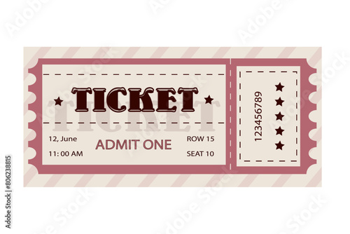 Ticket for movies, festival, cinema, theatre, circus and other events. 