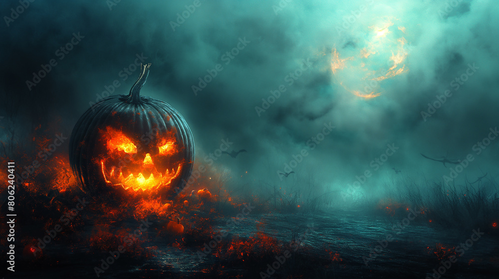halloween pumpkin in the night halloween pumpkin in the night
