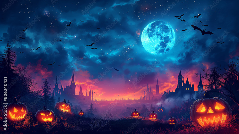 halloween pumpkin in the night halloween pumpkin in the night