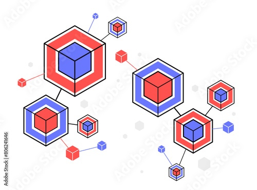 Abstract tech geometric vec...