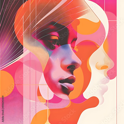 woman face with hairstyle