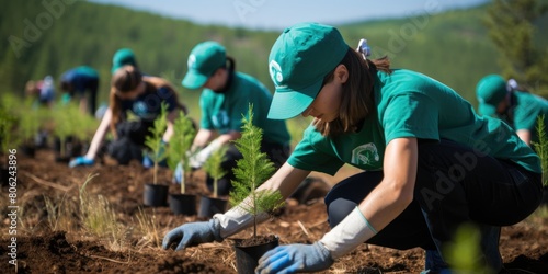 Earth's Embrace: Hands Dive into Soil, Planting a Tree with Love and Care