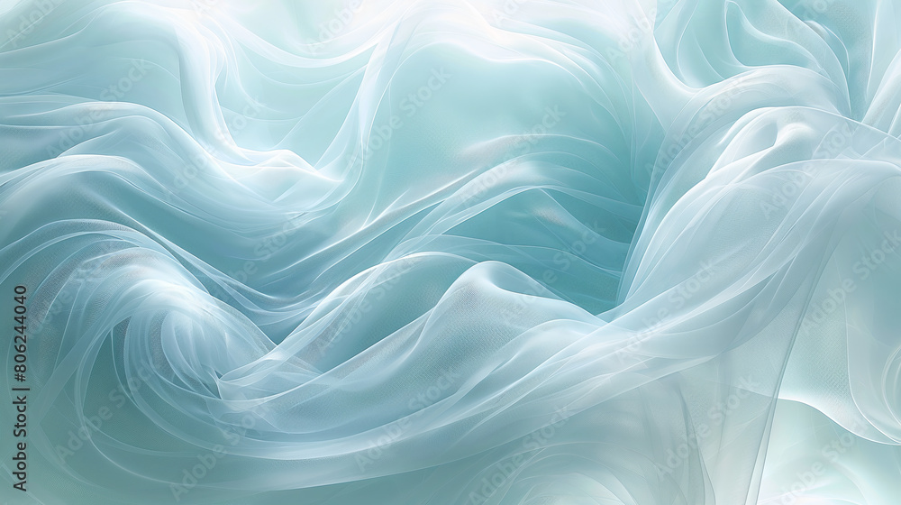 Ethereal Blue Silk Waves Abstract Background Ethereal Blue Silk Waves Abstract Background