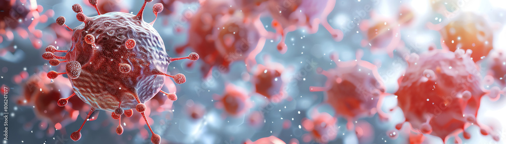 immunotherapy, effective immunotherapy. hyper-realistic 3D, Close-up ...