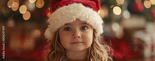 Little girl at Christmas time