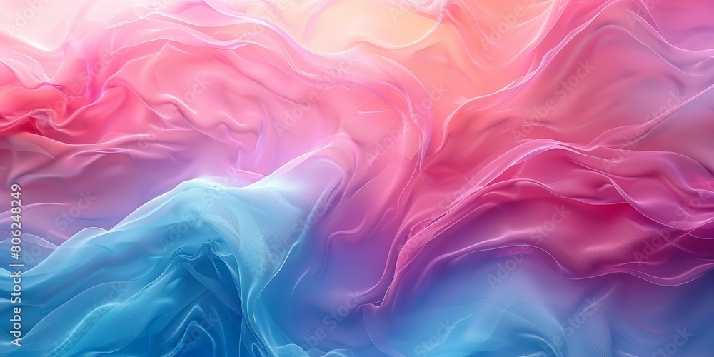 colorful abstract background with pink and blue multicolored wavy surfaces